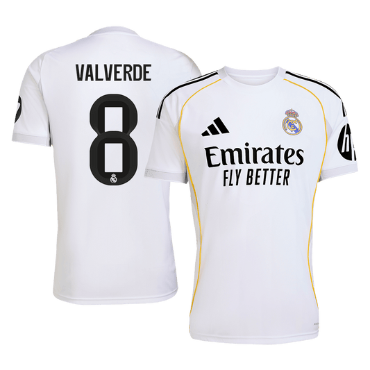 Camiseta de fútbol local del Real Madrid VALVERDE #8 2025/26