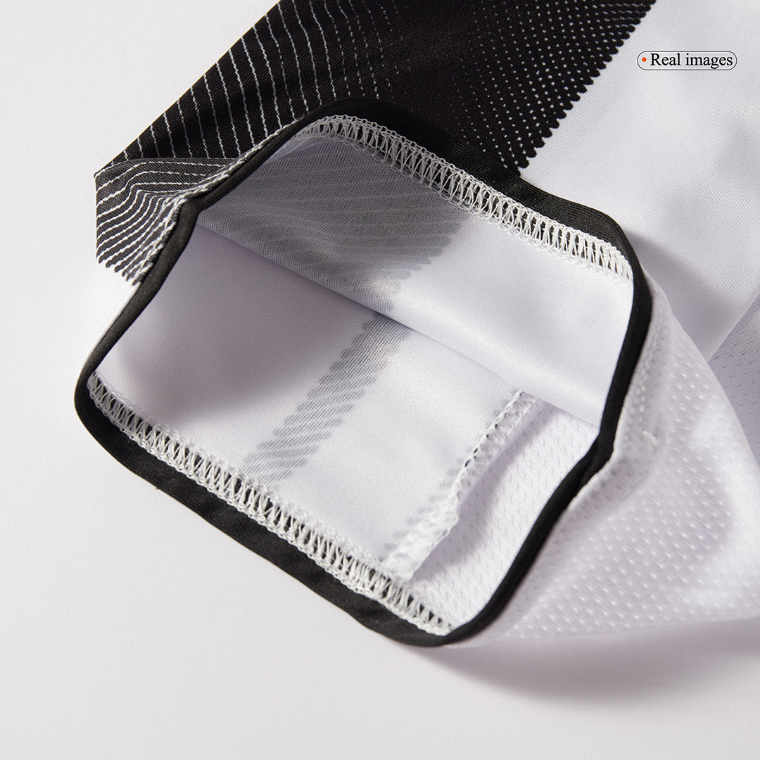 Kit de camiseta de fútbol local de la Juventus (camiseta y pantalones cortos) 2025/26, negro y blanco