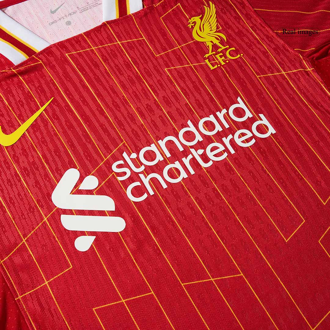 Camiseta de fútbol local auténtica de DIOGO J. #20 del Liverpool 2024/25, roja