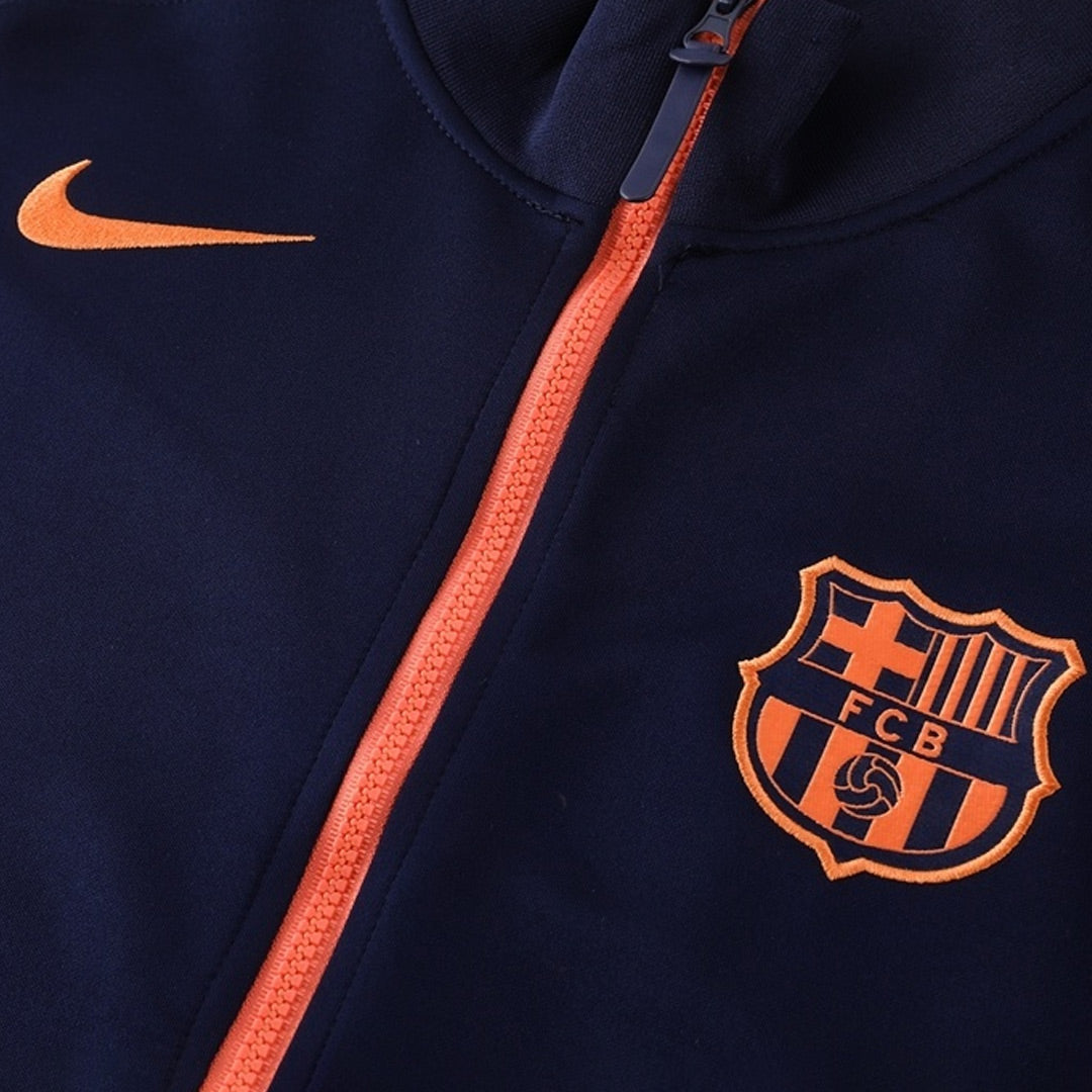 Chaqueta de entrenamiento del Barcelona 25/26 azul marino y naranja