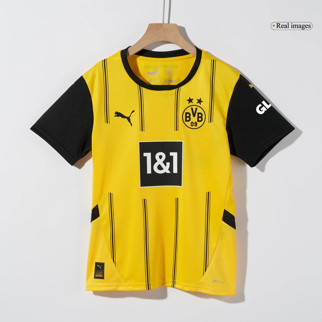 Kit de camiseta de fútbol local del Borussia Dortmund para niños (camiseta y pantalones cortos)
