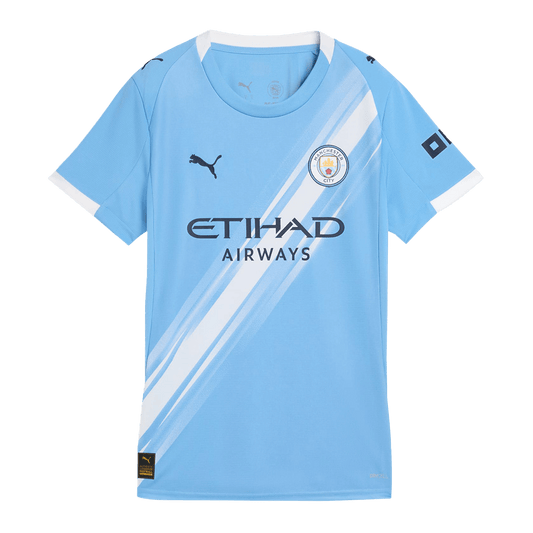 Camiseta de fútbol local del Manchester City para mujer 2025/26, azul