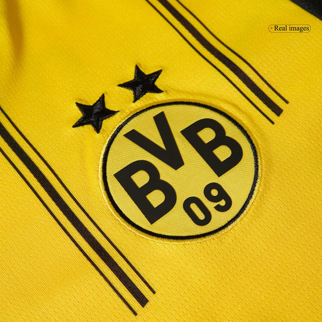 Kit de camiseta de fútbol local del Borussia Dortmund (camiseta, pantalones cortos y calcetines)