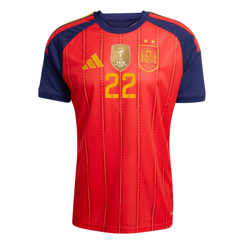 Auténtica camiseta de local de la selección española de fútbol de Cubasí #22, temporada 2026