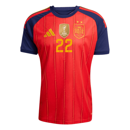 Auténtica camiseta de local de la selección española de fútbol de Cubasí #22, temporada 2026
