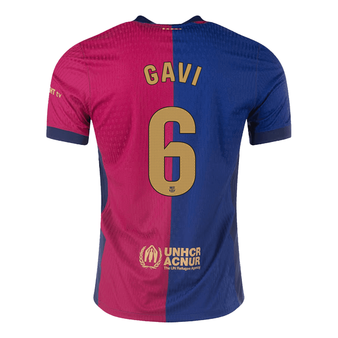 Camiseta de fútbol local auténtica del Barcelona GAVI #6 2024/25
