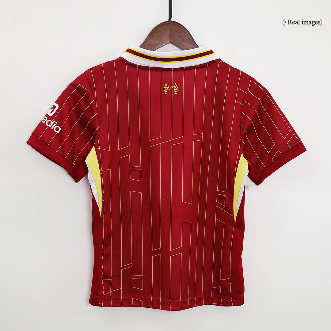 Kit infantil de local del Liverpool 2024/25 (camiseta y pantalón corto)