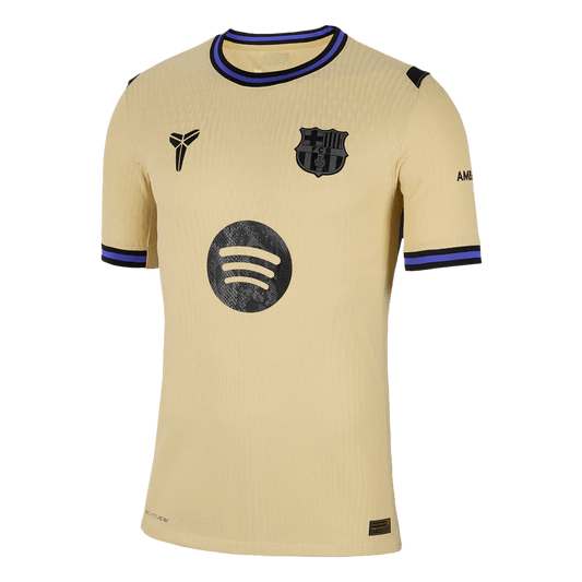 Camiseta de fútbol visitante auténtica del Barcelona 2025/26 amarilla