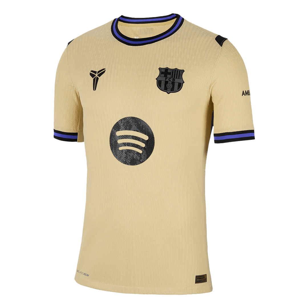 Camiseta de visitante del Barcelona 2025/26, auténtica, amarilla, RAPHINHA #11 - UCL