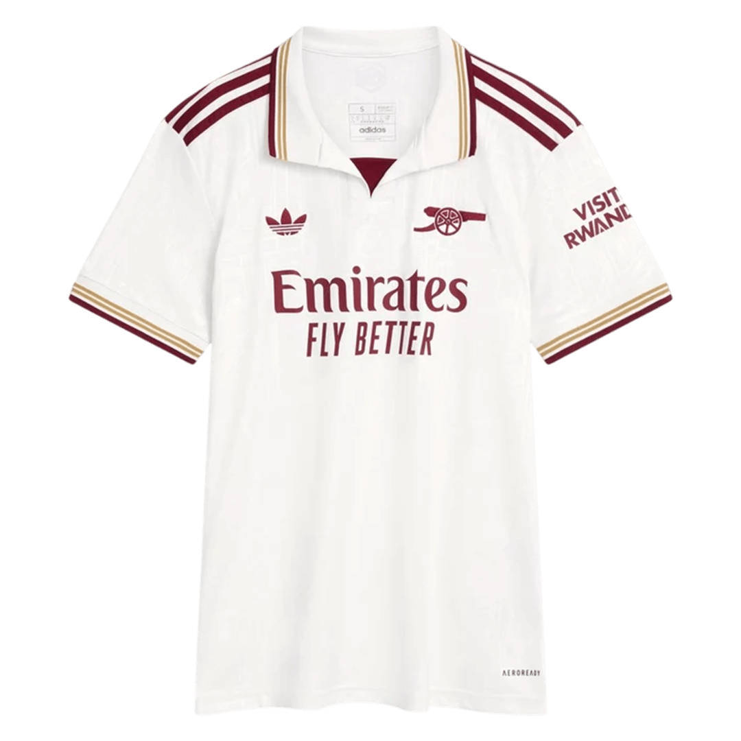 Camiseta de fútbol visitante del Arsenal para mujer 2025/26