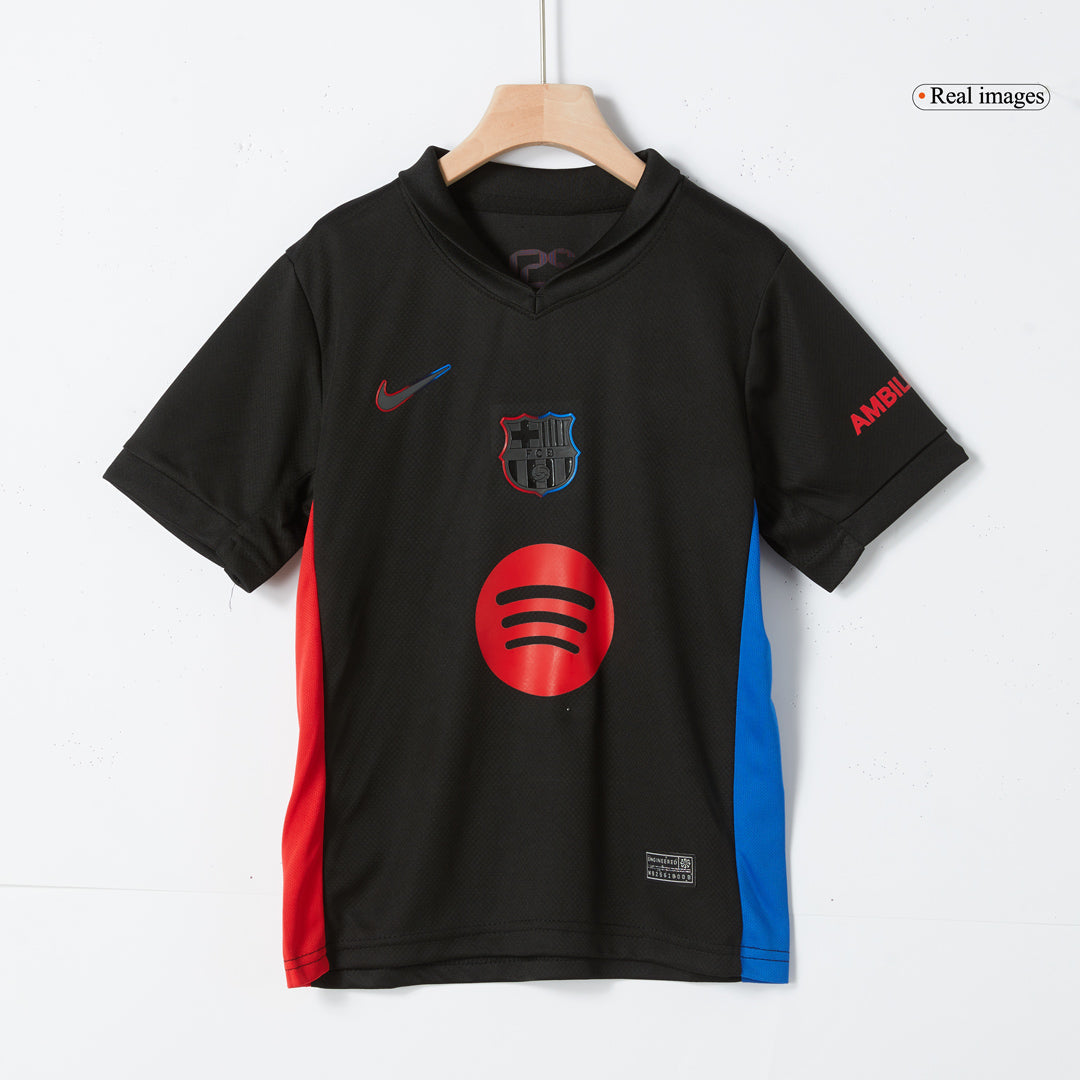 Kits de fútbol personalizados para niños del Barcelona 2024/25 - Logotipo de Spotify sin texto