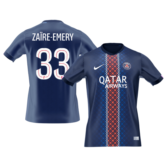 Camiseta de fútbol ZAïRE EMERY #33 PSG Primera equipación 2025/26