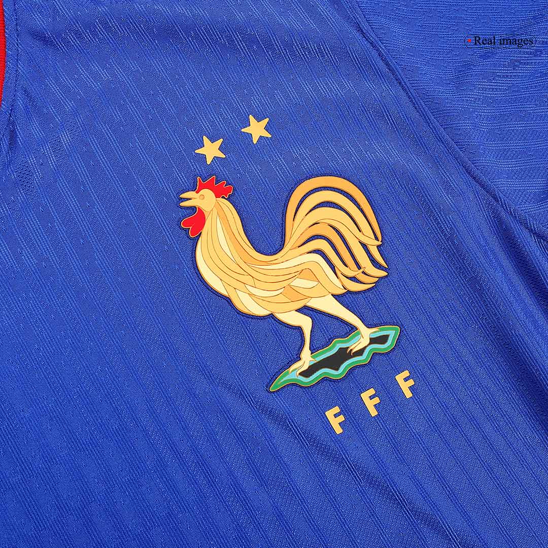 Camiseta de fútbol local auténtica de Francia MBAPPÉ #10 de la Eurocopa 2024