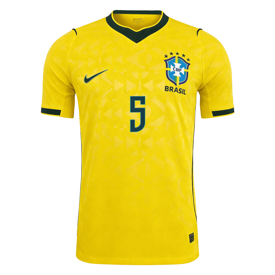 Auténtica camiseta de local de la selección brasileña de fútbol CASEMIRO #5, temporada 2026