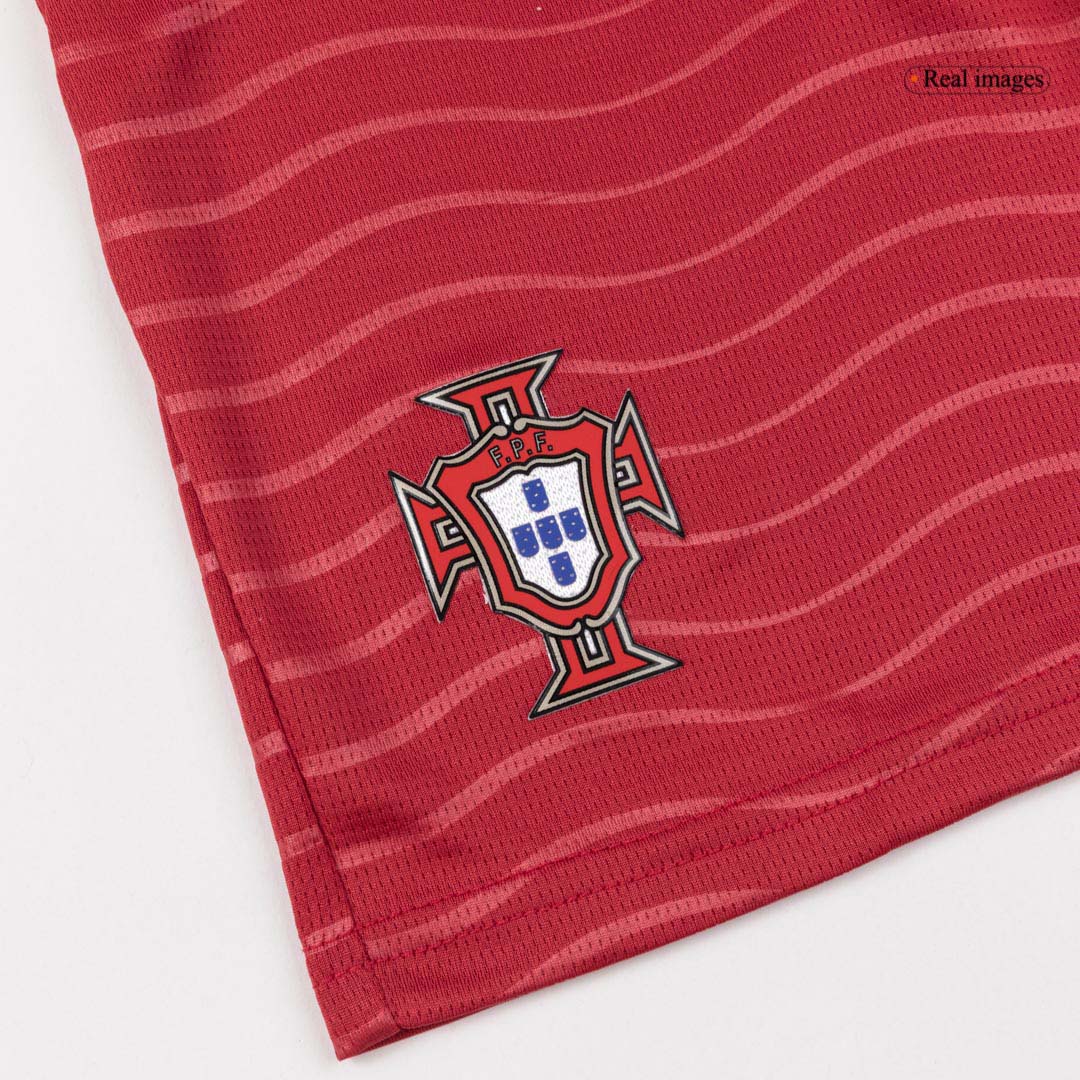 B. FERNANDES #8 Kit de camiseta y pantalón corto de fútbol de Portugal para niños, Mundial 2026, color rojo.