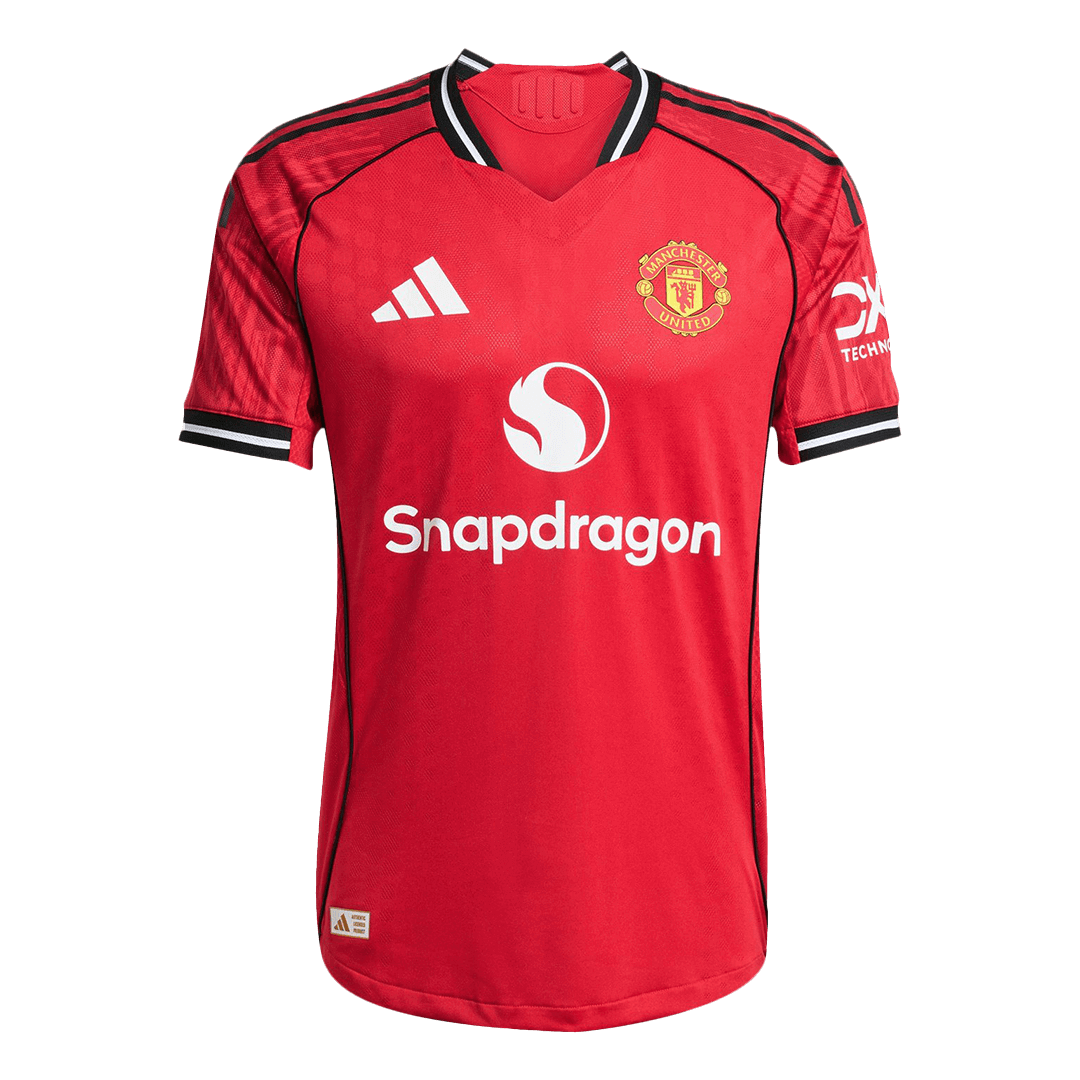 Camiseta de fútbol local auténtica del Manchester United ŠEŠKO #30 2025/26, roja
