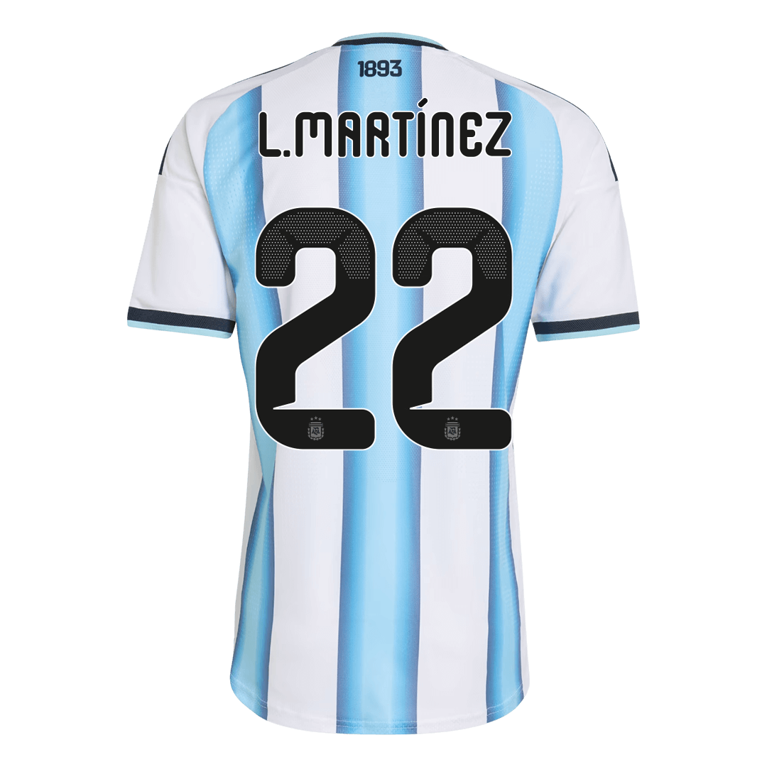 Camiseta de fútbol local auténtica de L. MARTÍNEZ #22 Argentina 2026