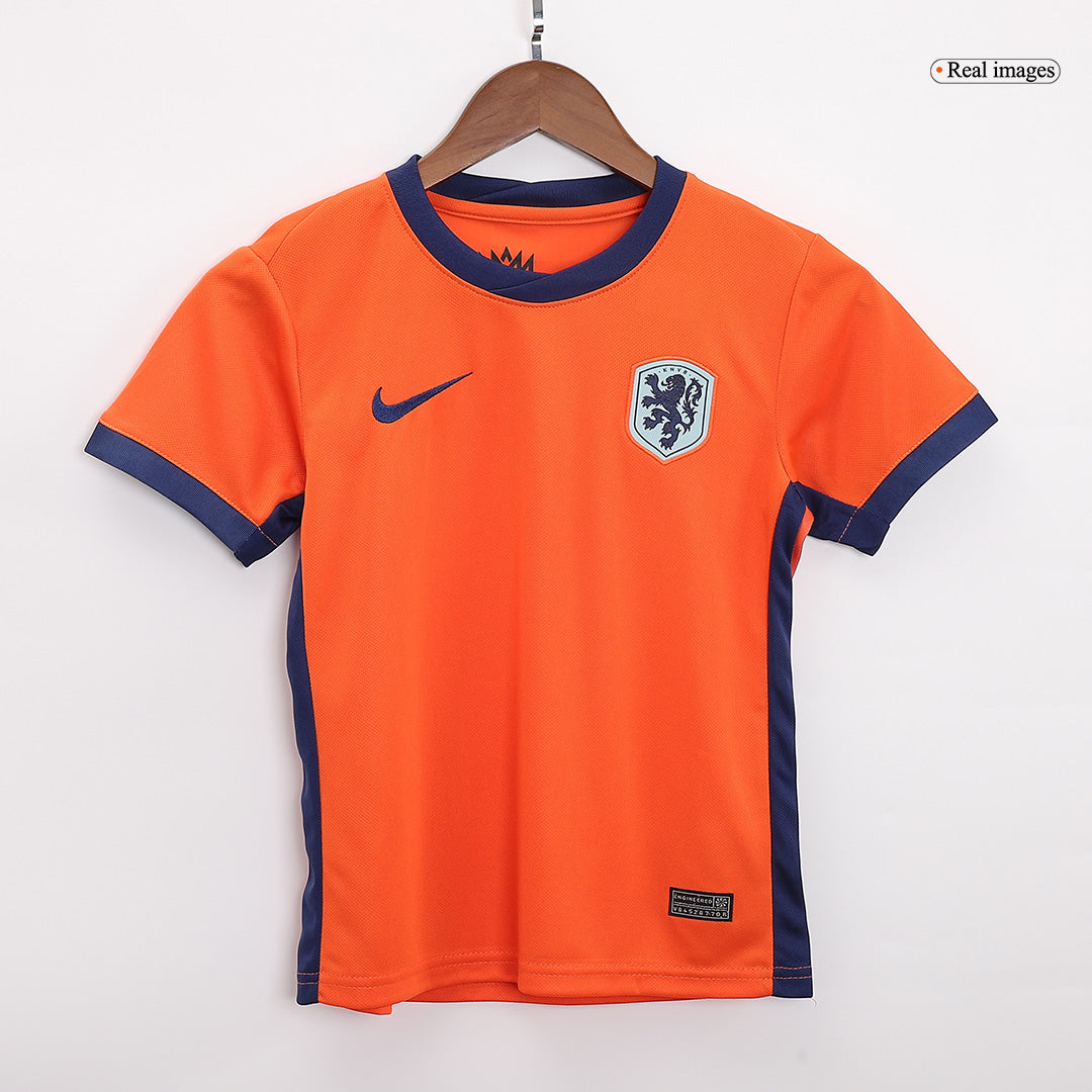 Kit de fútbol local de Países Bajos para niños (Kit y pantalón corto) para la Eurocopa 2024