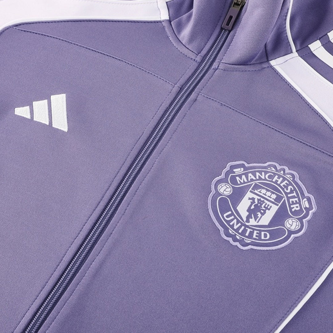 Kit de entrenamiento del Manchester United 25/26 (Chaqueta + Pantalones) Morado