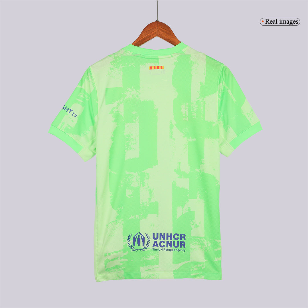 Camiseta de fútbol visitante LAMINE YAMAL #19 del Barcelona (UCL) (Logotipo de Spotify sin texto)