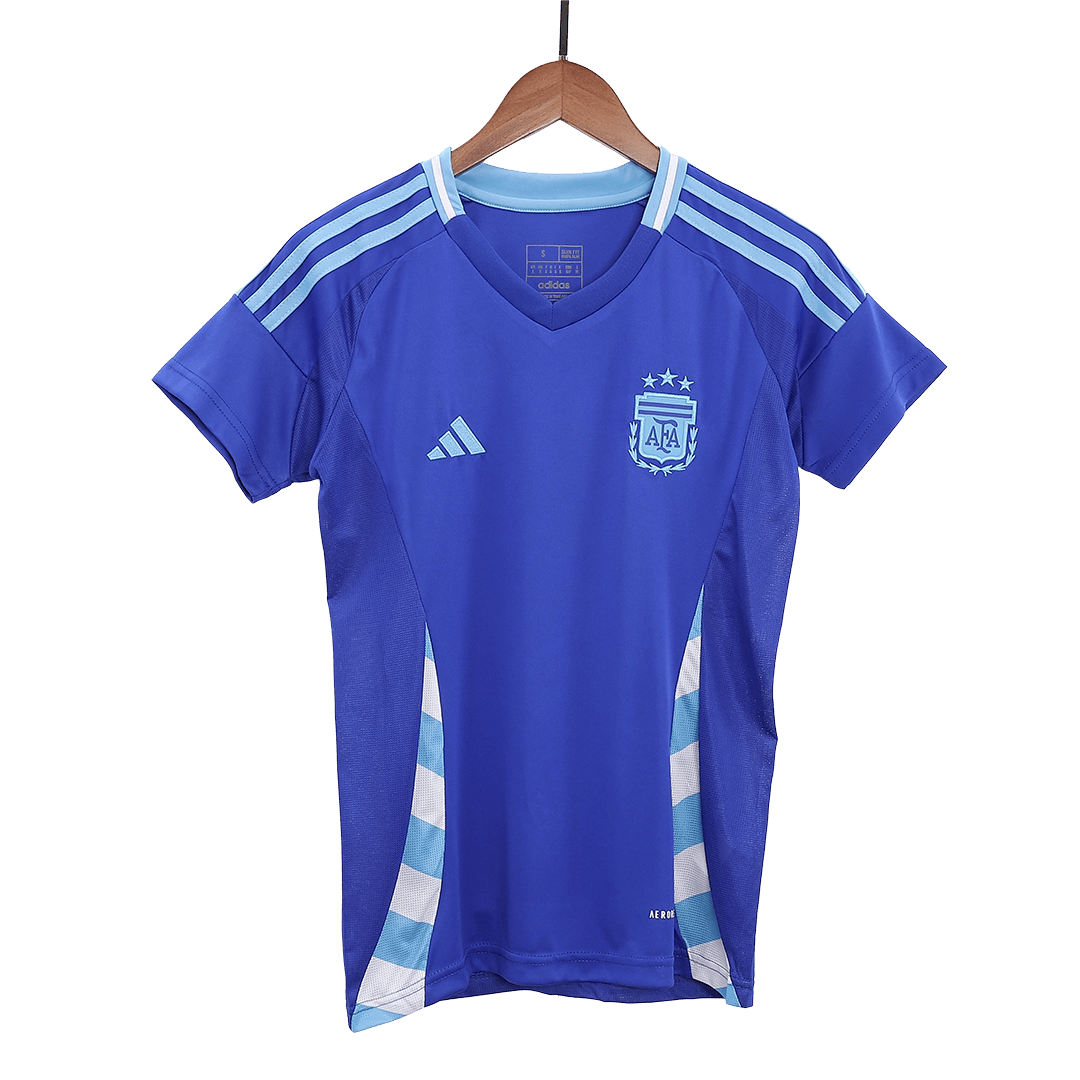 Camiseta de fútbol visitante de Argentina para mujer de la Copa América 2024