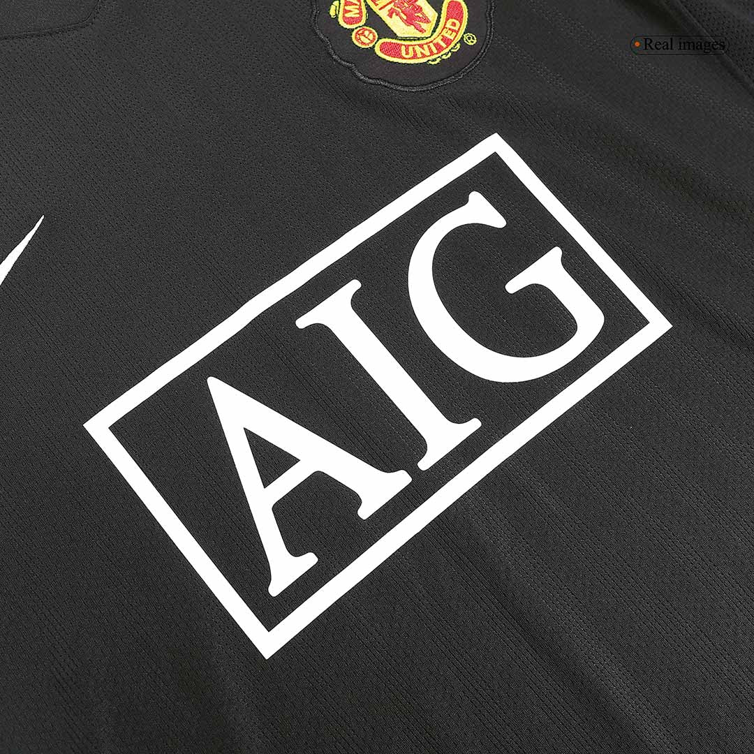 Camiseta de fútbol retro de manga larga de visitante del Manchester United RONALDO #7 2007/08