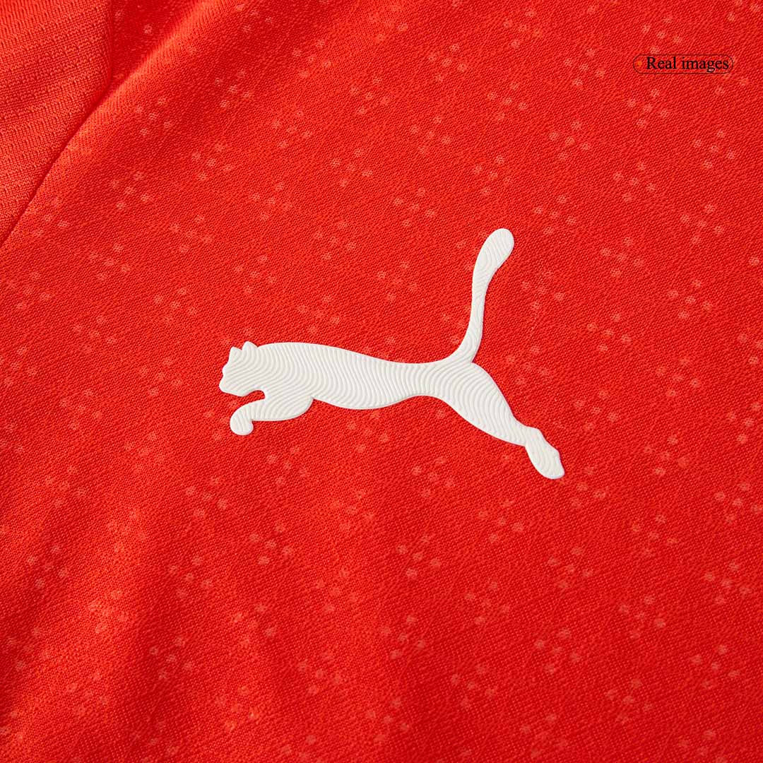 Camiseta de fútbol local auténtica de Ronaldo #7 Portugal 2025, roja