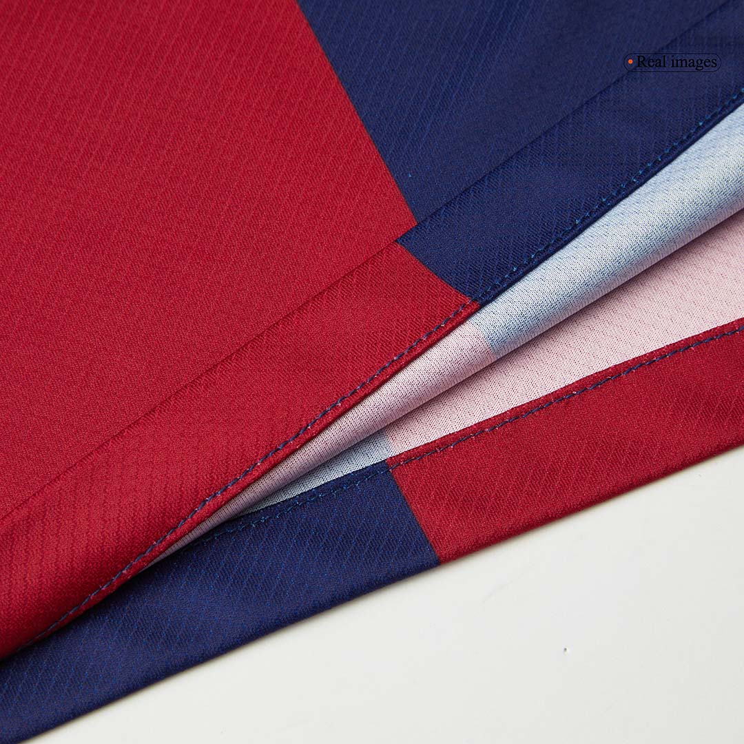 Camiseta de fútbol local del Barcelona x Travis Scott 2024/25, roja y azul