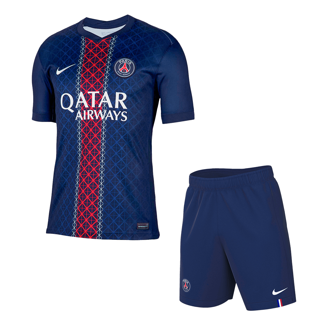 Kit de fútbol local del PSG (camiseta y pantalón corto) 2025/26 azul marino