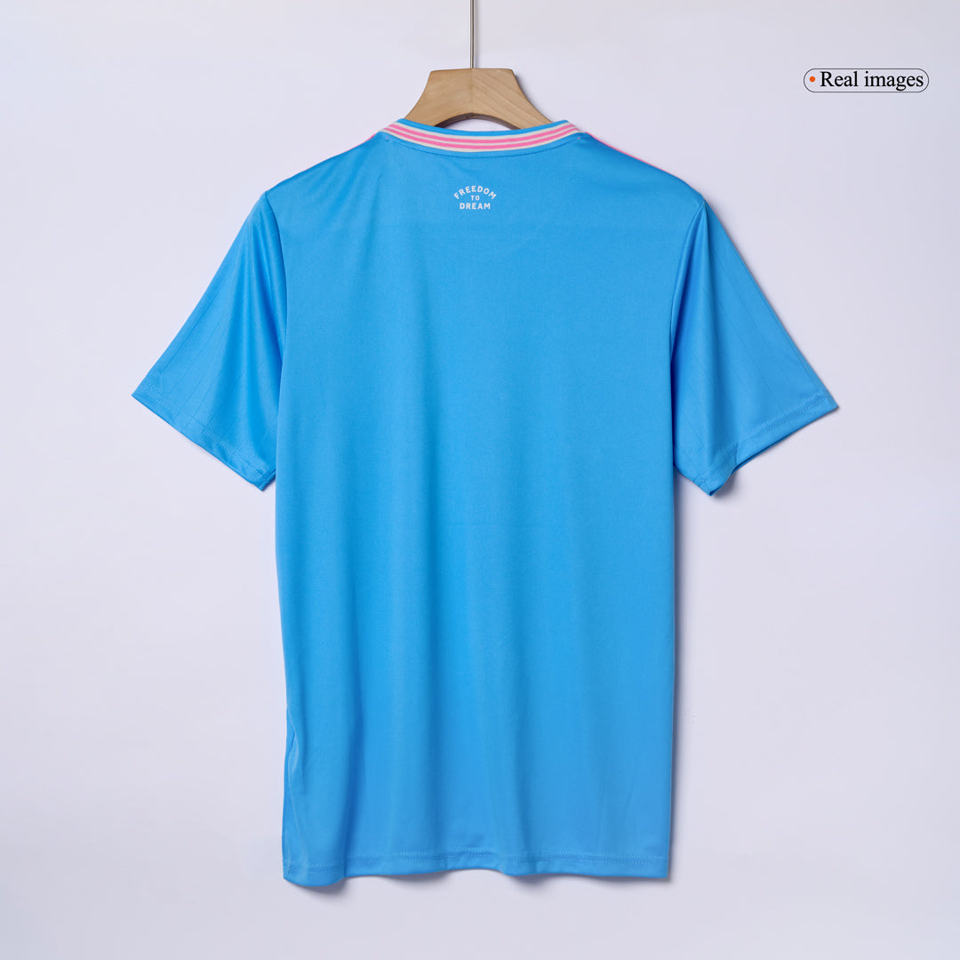Camiseta de fútbol visitante MESSI #10 Inter Miami 2025 Azul