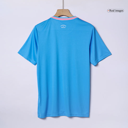 Camiseta de fútbol visitante MESSI #10 Inter Miami 2025 Azul