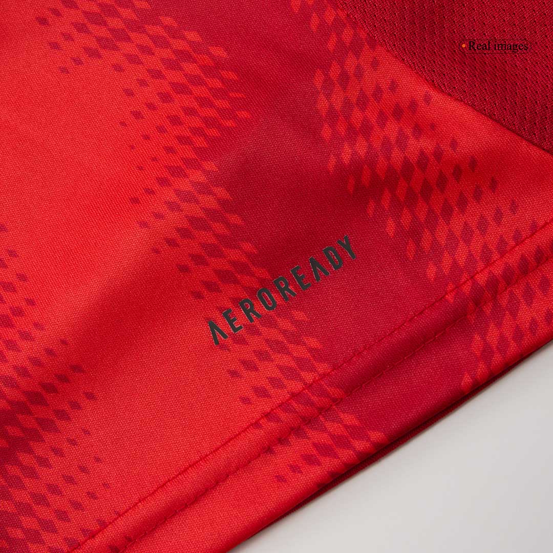 Kit de camiseta de fútbol local del Bayern Múnich para niños (camiseta, pantalones cortos y calcetines) rojo