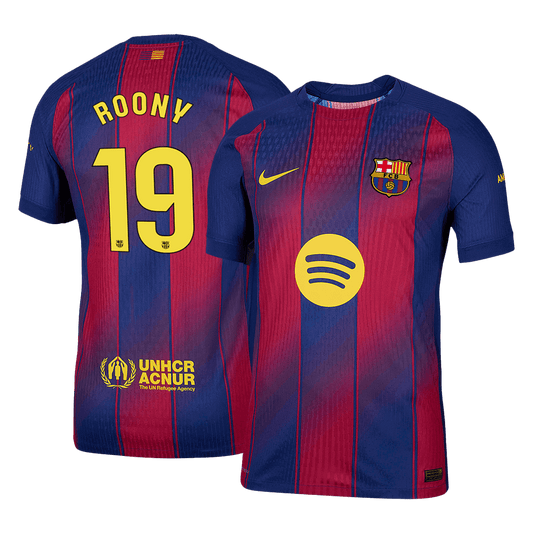 Camiseta de fútbol local auténtica del Barcelona Roony #19 2025/26