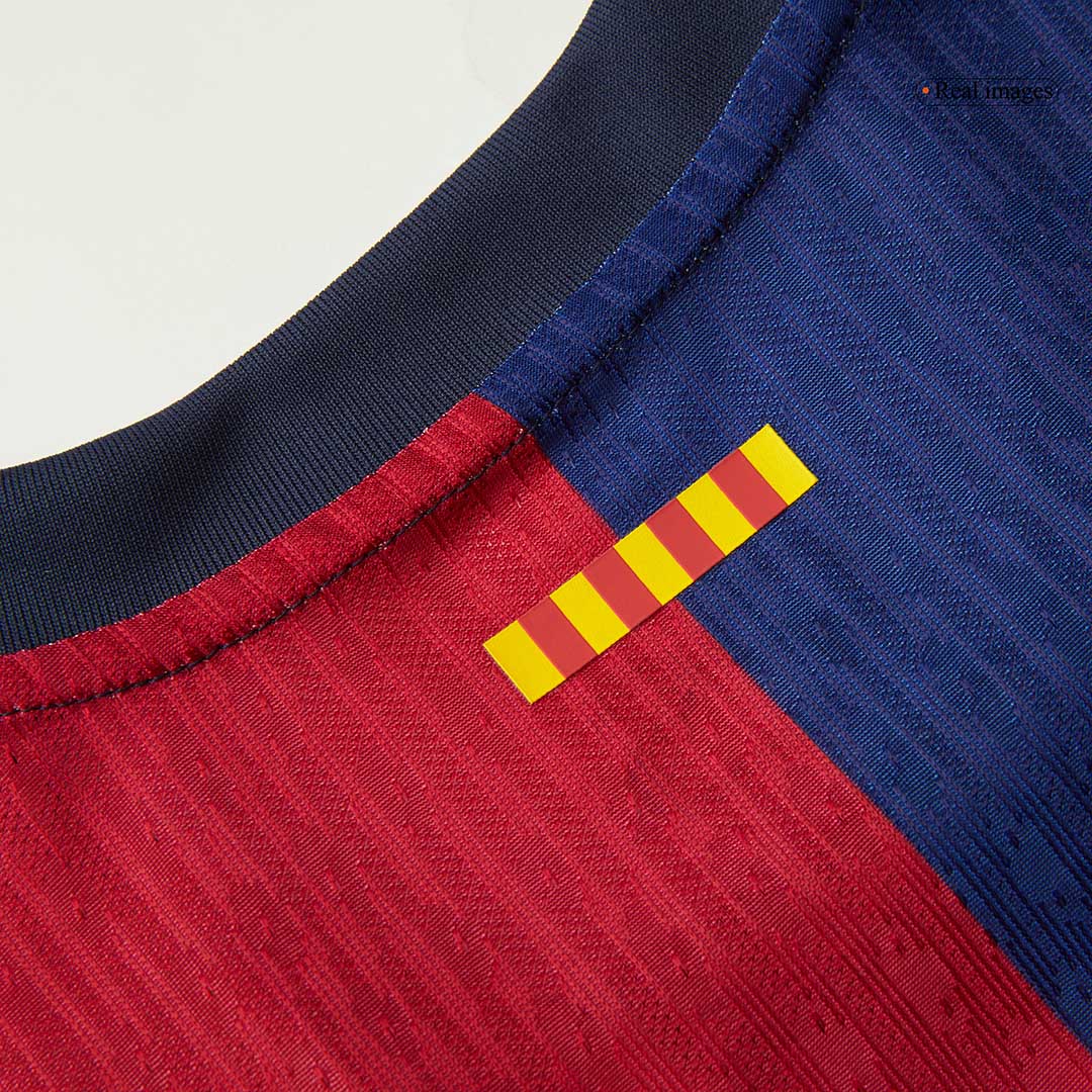 Camiseta de fútbol local auténtica del Barcelona x Travis Scott 2024/25, roja y azul