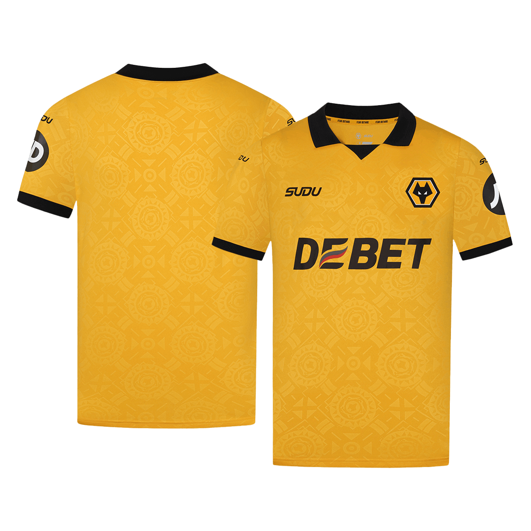 Camiseta de fútbol local de los Wolves 2025/26 amarilla