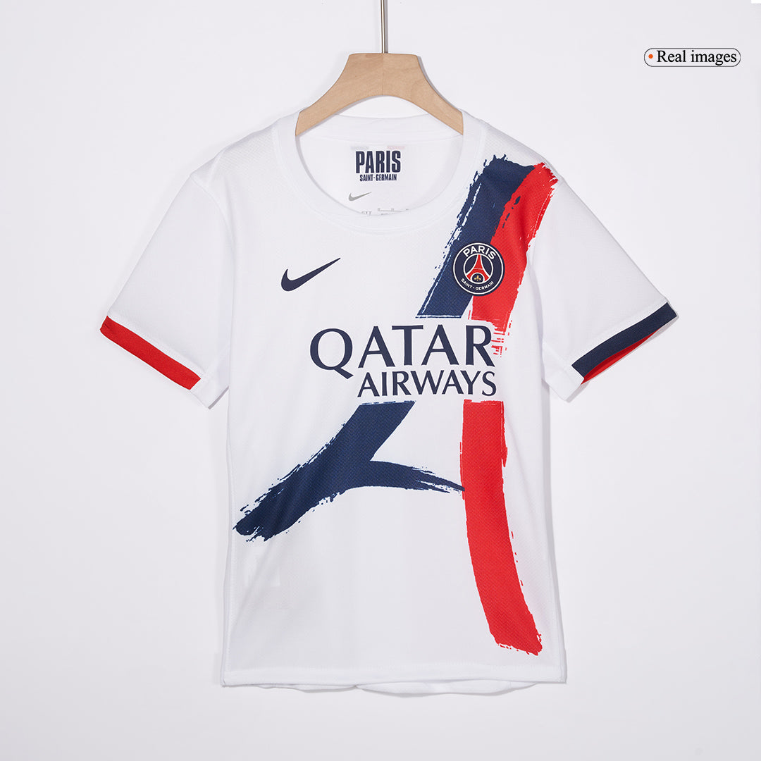 Kit de camiseta de fútbol visitante del PSG para niños (camiseta y pantalones cortos)