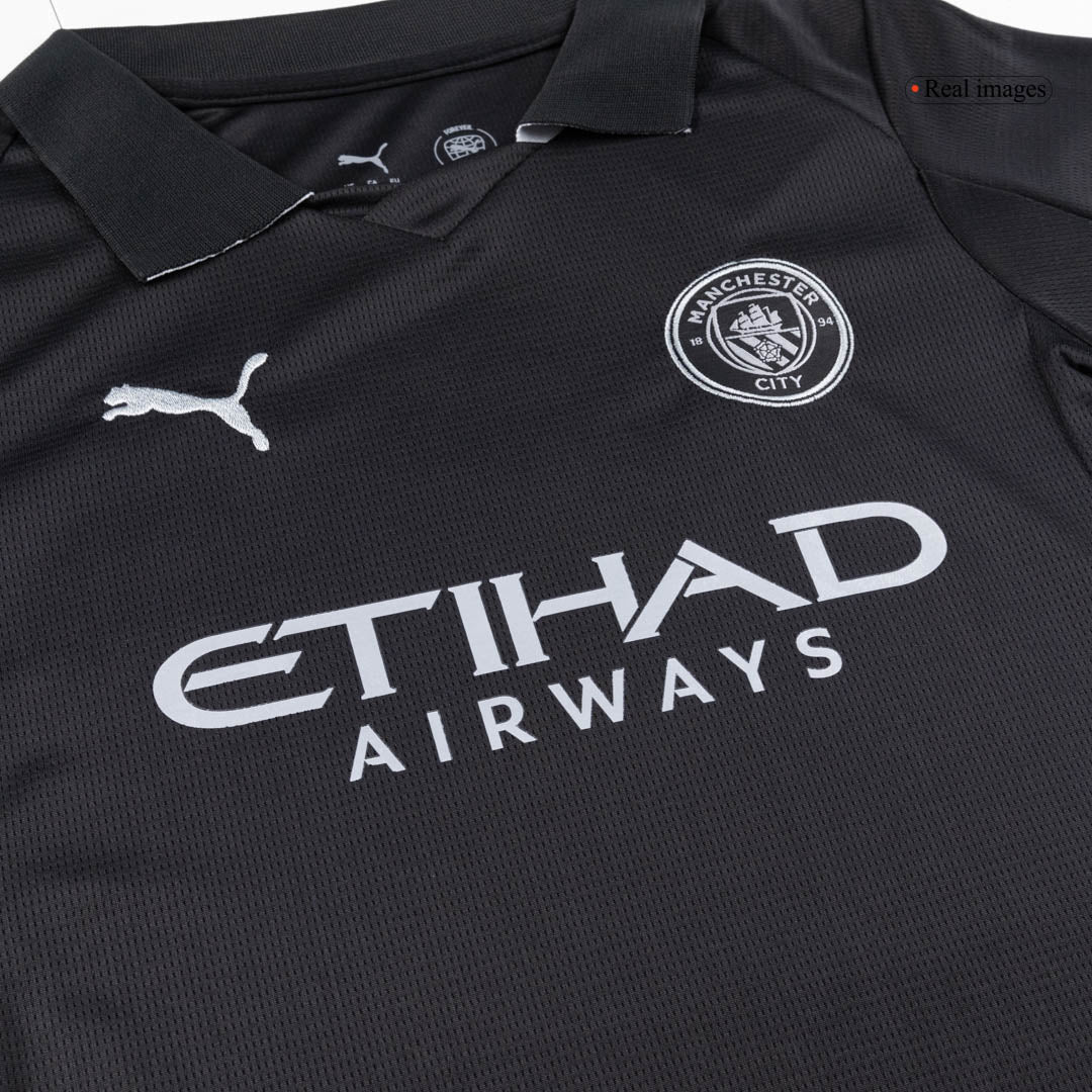 Kit de fútbol visitante del Manchester City para niños (Kit, pantalón corto y calcetines) 2025/26