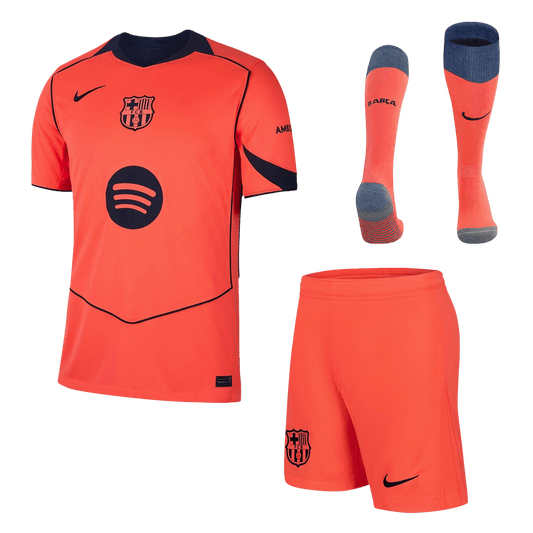 Kit de fútbol visitante del Barcelona (Kit, pantalón corto y medias) 2025/26