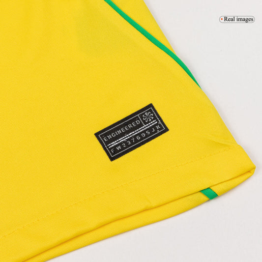 ENDRICK #19 Camiseta de local de Brasil Copa Mundial 2026 Amarilla