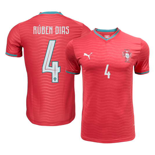 Camiseta Portugal RÚBEN DIAS #4 Local para hombre Versión Copa Mundial 2026 - Corte ajustado