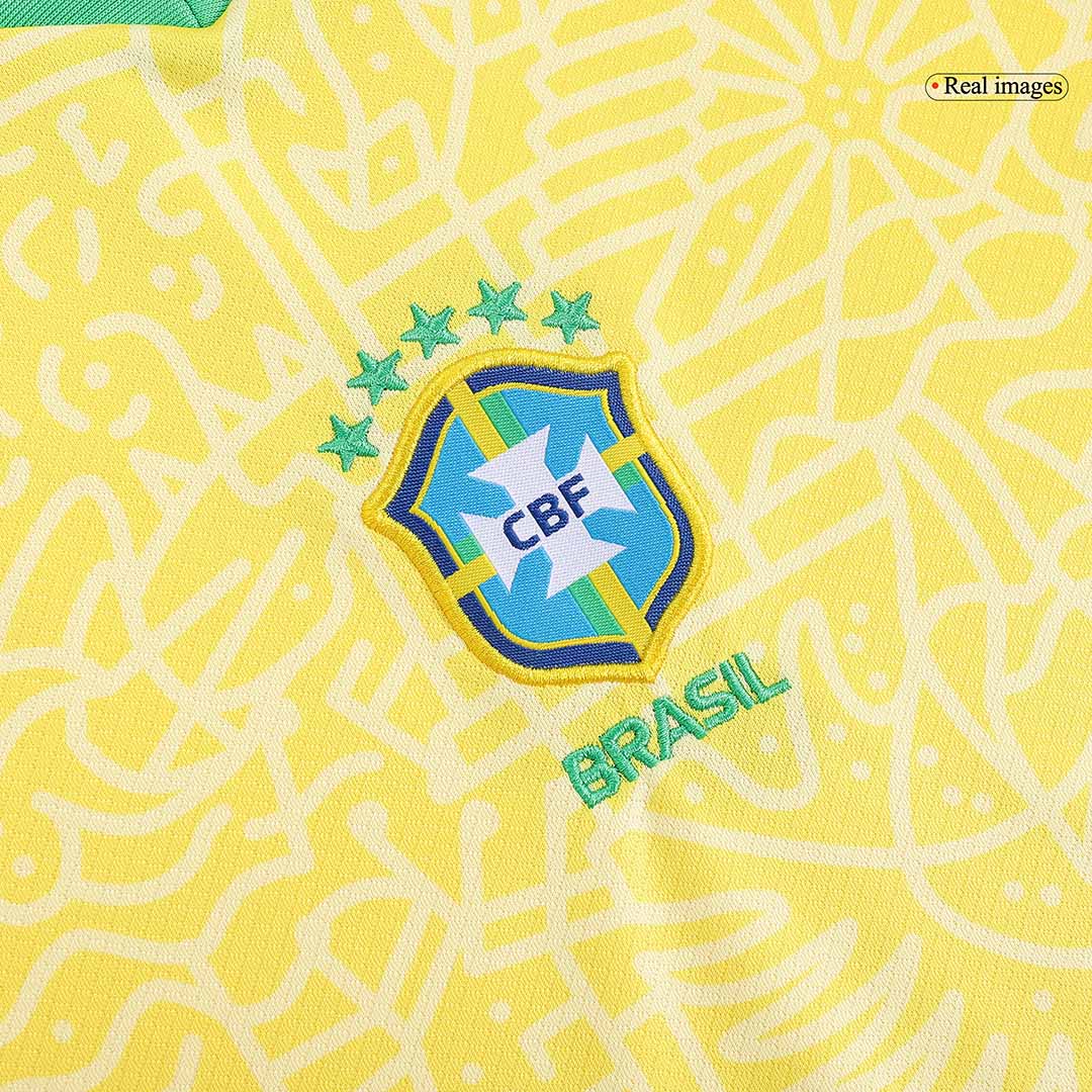 Kit de fútbol local de Brasil para niños (camiseta y pantalón corto) Copa América 2024