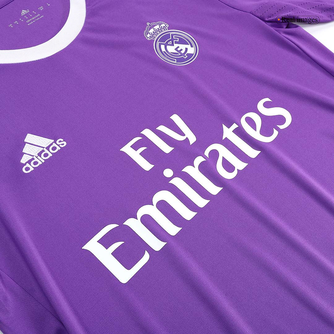 Camiseta de fútbol vintage del Real Madrid RONALDO #7 de visitante 2016/17, manga larga