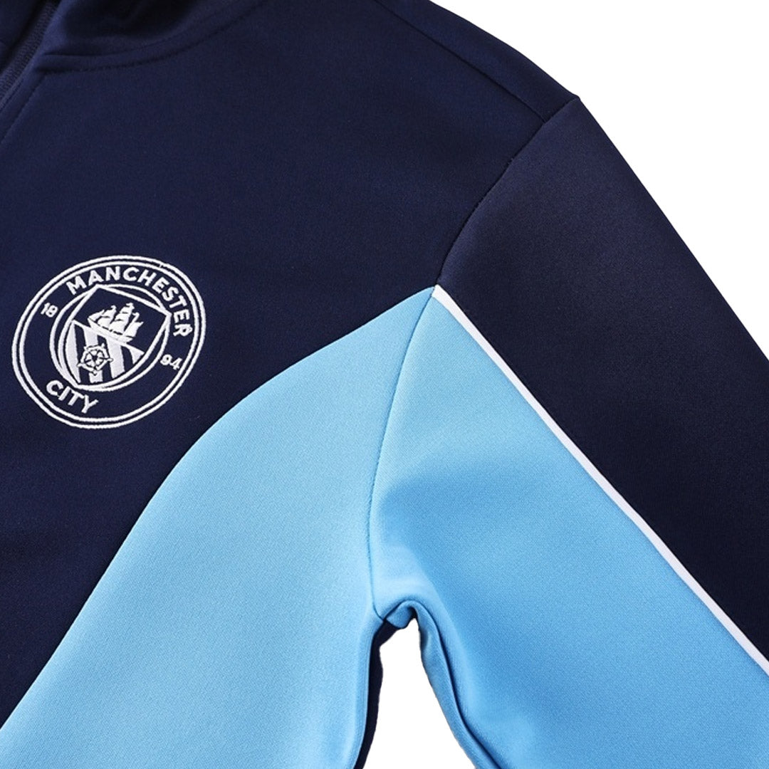 Chaqueta de entrenamiento del Manchester City 25/26 (Chaqueta + Pantalón), Azul Marino