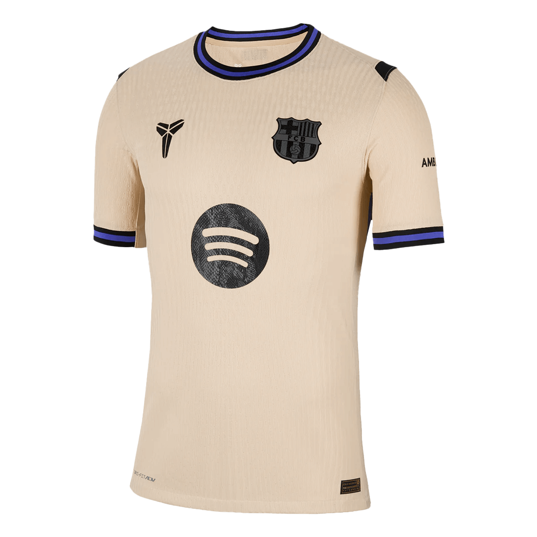 Camiseta de visitante auténtica del Barcelona LAMINE YAMAL #10, amarilla, 2025/26 - UCL