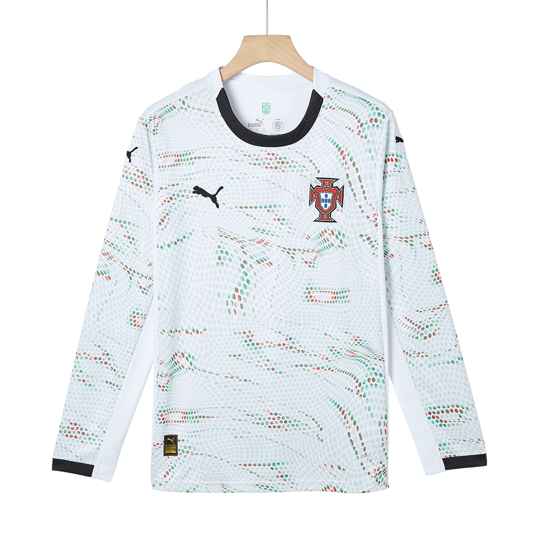 Camiseta de fútbol de manga larga visitante de Portugal RONALDO #7 2025, blanca