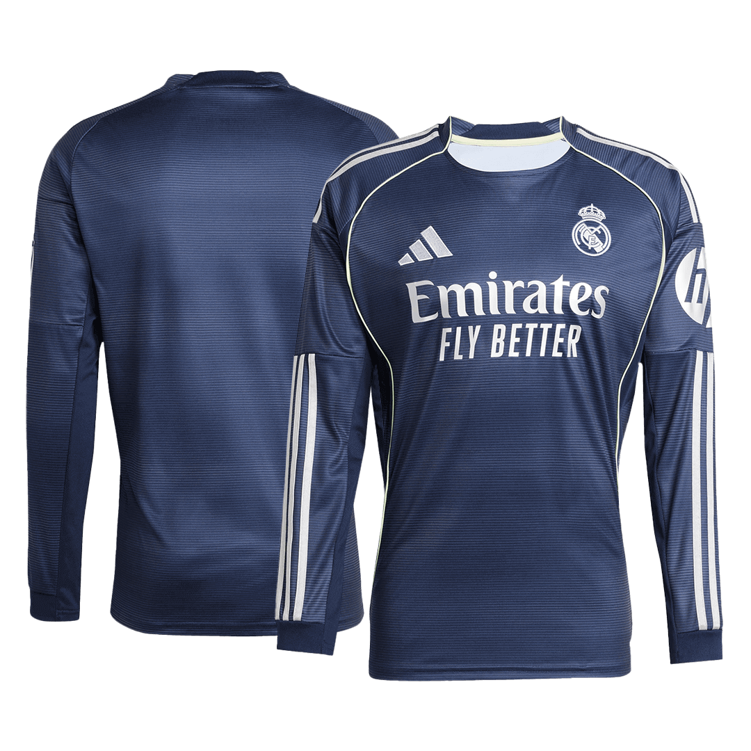 Camiseta de fútbol visitante del Real Madrid 2025/26 de manga larga