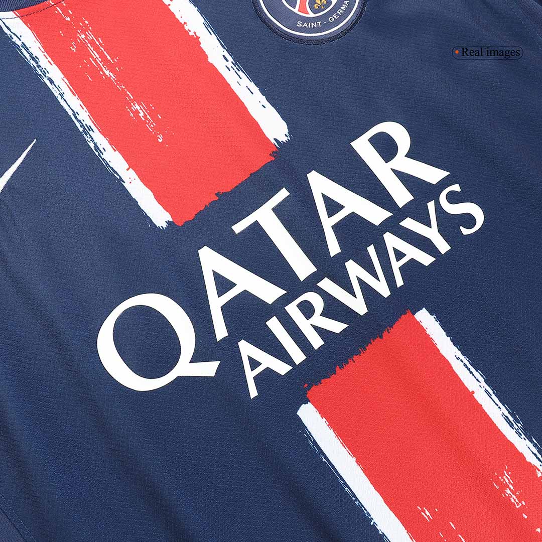 Camiseta de fútbol KVARATSKHELIA #7 PSG Primera equipación 2024/25 Azul marino - UCL