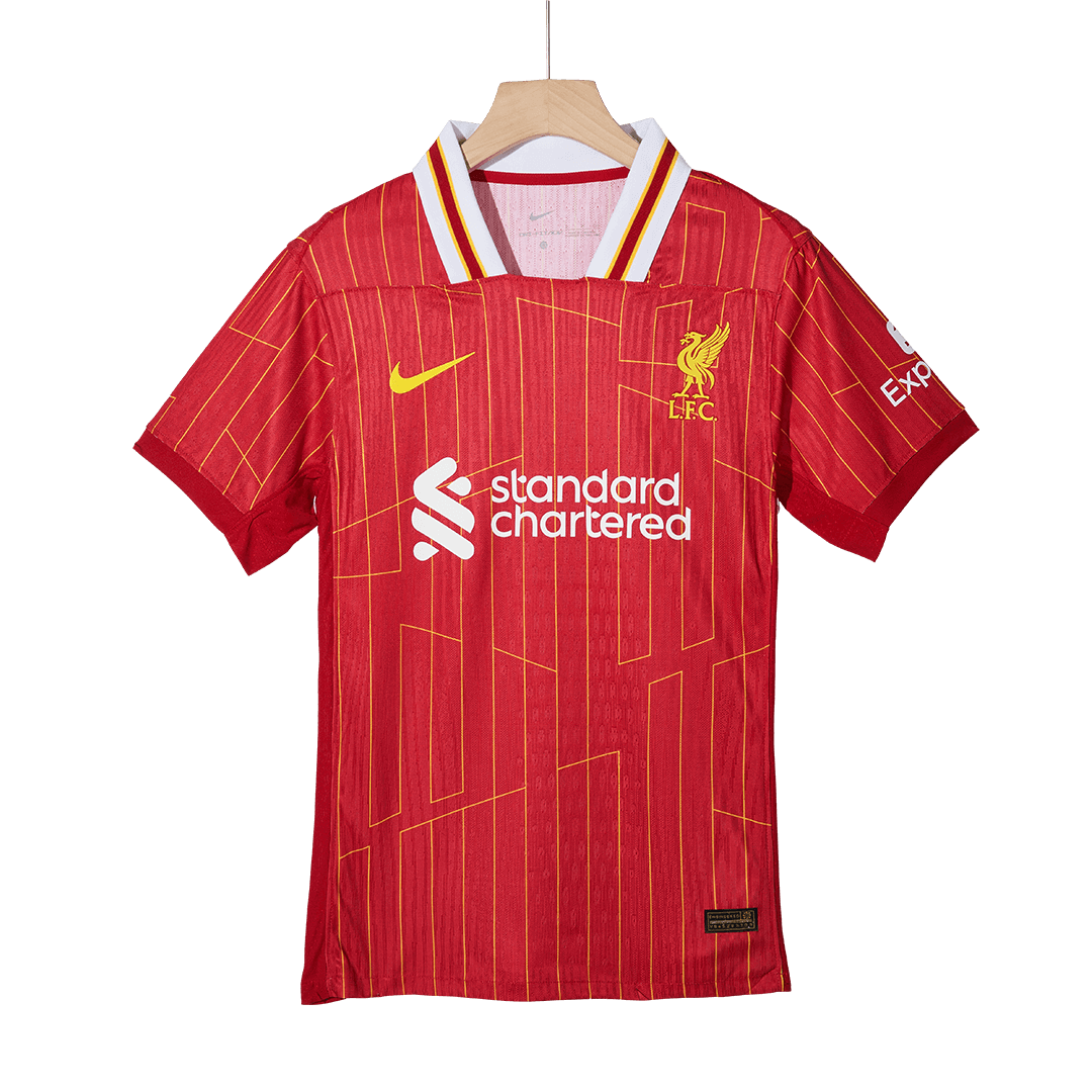 Camiseta de fútbol local auténtica del Liverpool, roja - CAMPEONES 24/25