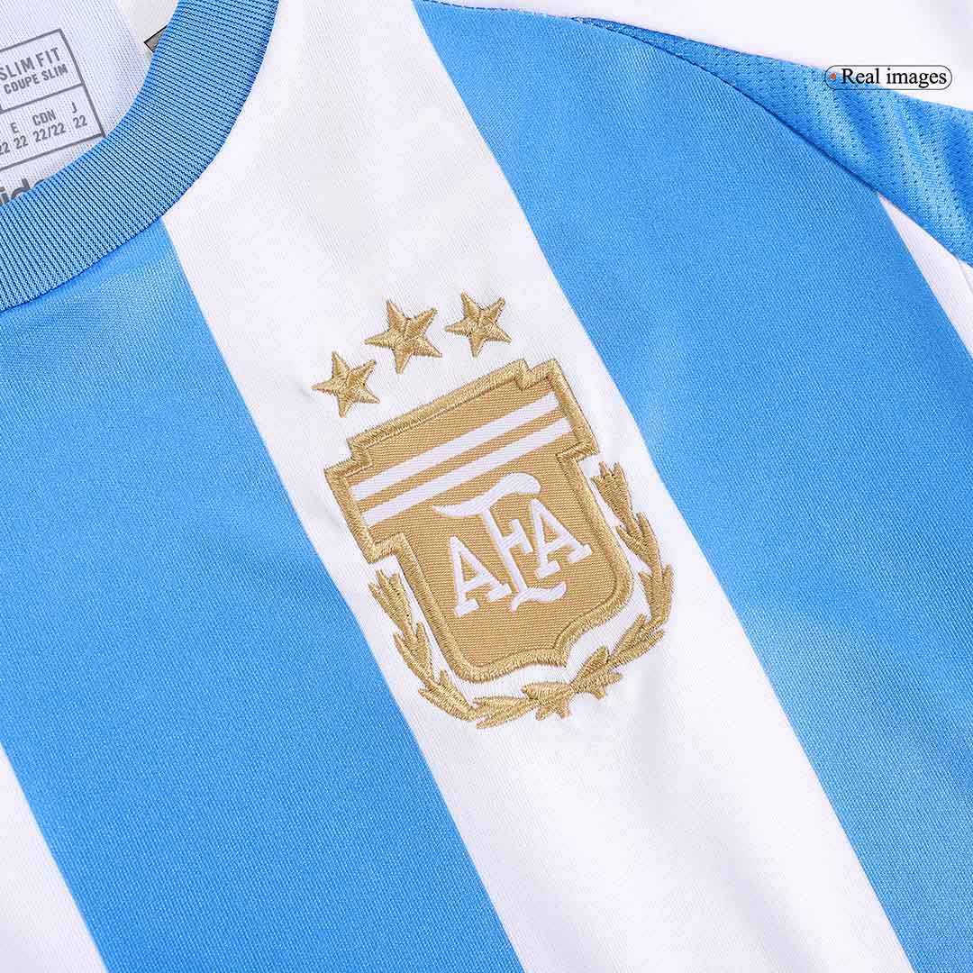 Kit de camiseta de fútbol local de Argentina para niños (camiseta, pantalón corto y medias) 2024