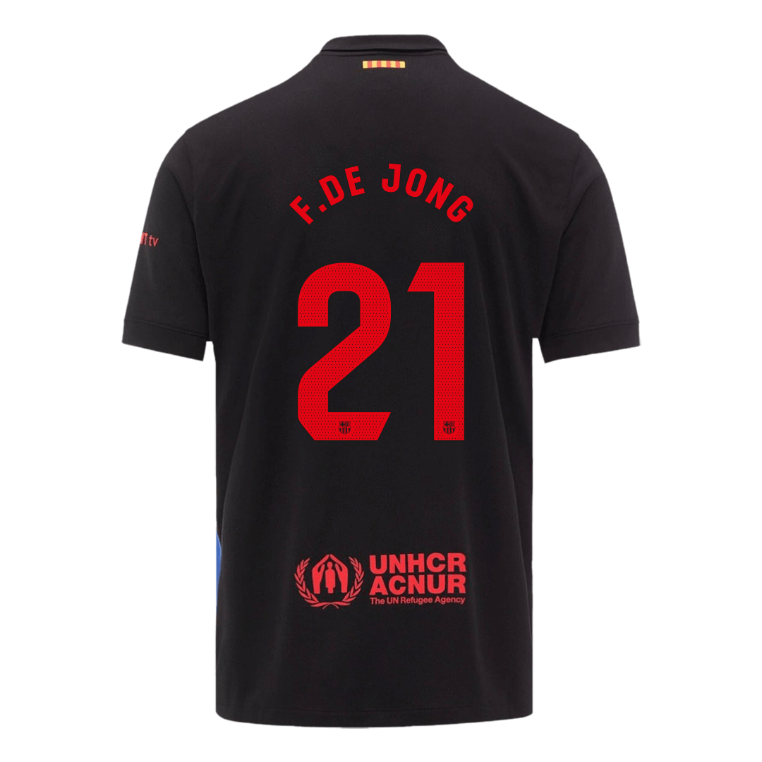 Camiseta de visitante del Barcelona F.DE JONG #21 2024/25 - Logotipo de Spotify sin texto